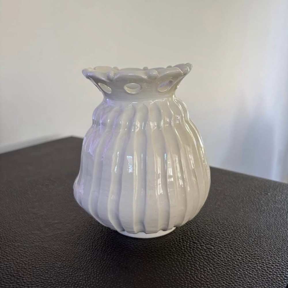 Elegant White Ceramic Vase